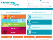 Tablet Screenshot of entrepriseetsante.fr